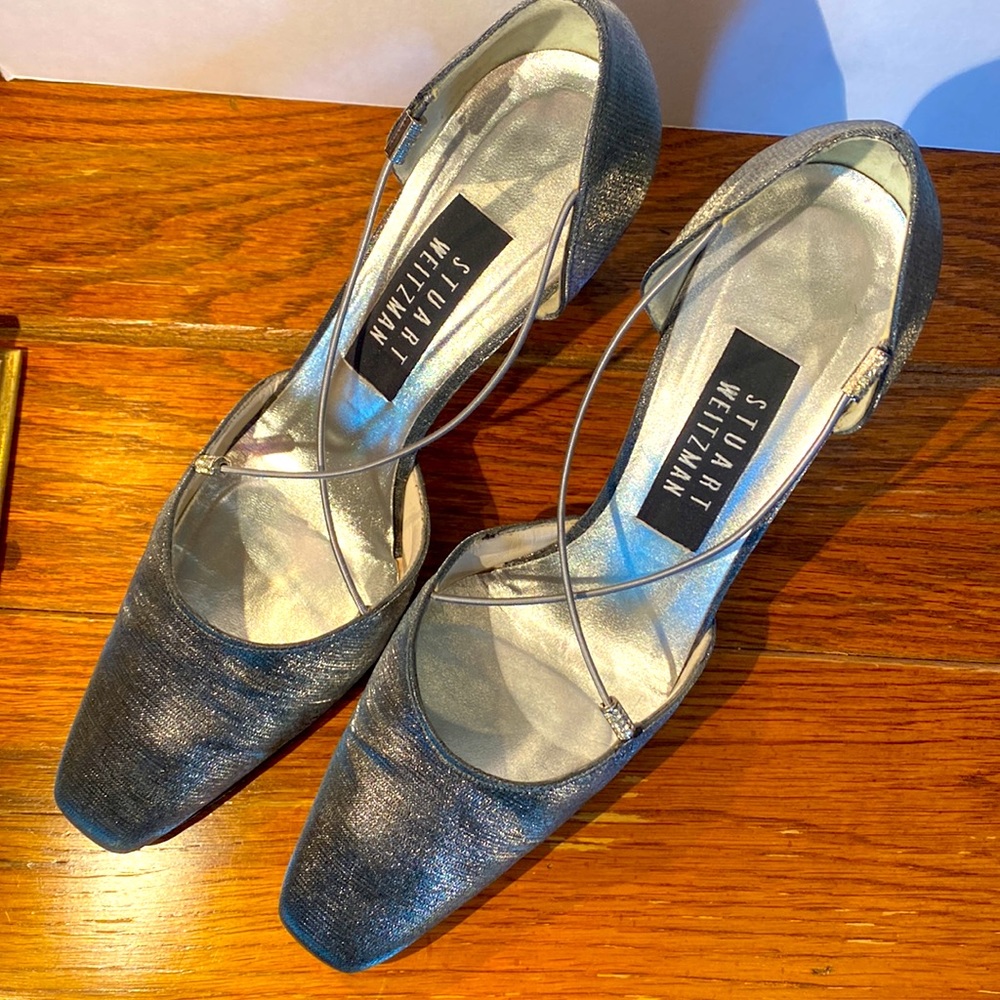 Stuart Weitzman Rondex Pewter Matte Lame - Picture 2 of 10